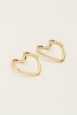 My Jewellery Earring swirl heart goud MJ10308