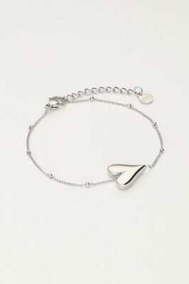 My Jewellery Bracelet heart horizontal zilver MJ10152