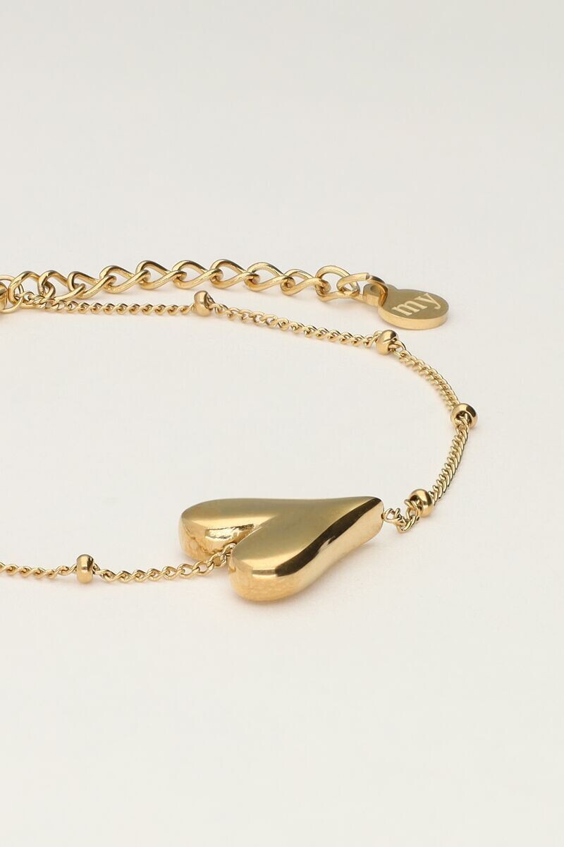 My Jewellery Bracelet heart horizontal goud MJ10152