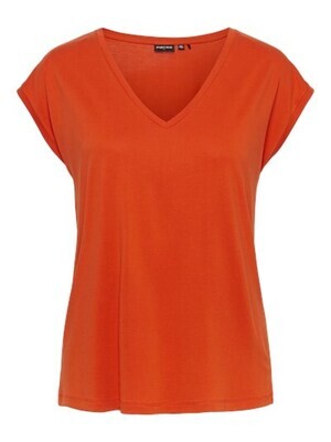 Pieces PCKAMALA TEE NOOS Tangerine 17095260