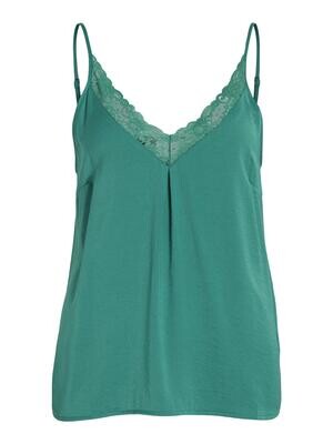 Vila VICAVA V-NECK LACE SINGLET- NOOS Ultramarine Green 14084535