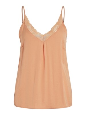 Vila VICAVA V-NECK LACE SINGLET- NOOS Shell Coral 14084535