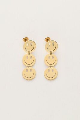My Jewellery Earrings smiley small goud MJ10162