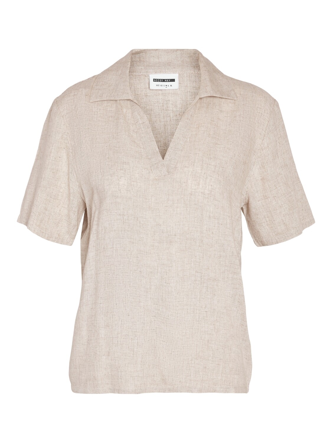 Noisy May NMLEILANI S/S POLO TOP WVN NOOS Natural 27028730