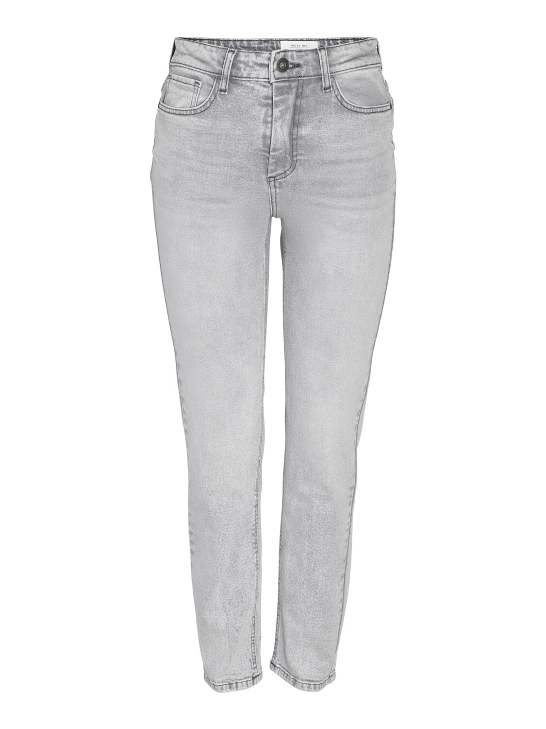 Noisy May NMMONI HW STRAGHT ANK JEANS AZ277LG: Light Grey Denim 27027468
