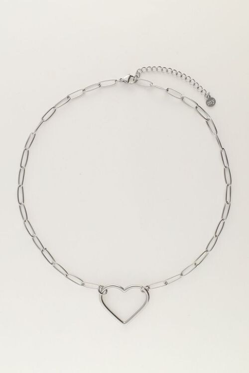 My Jewellery Necklace chain heart zilver MJ10107