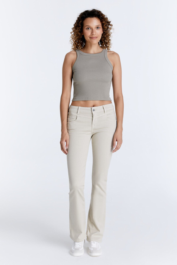 Cup Of Joe Denim Mid Waist Boot Cut sand Judith