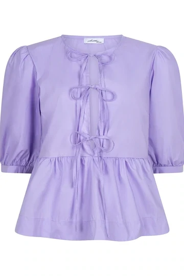 Ambika Blouse strik streep lila C80387