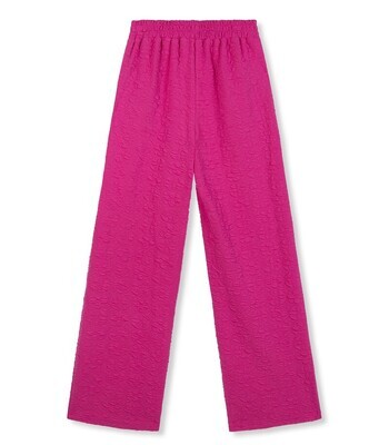 Refined ladies knitted structured pants RITA fuchsia R2403111368