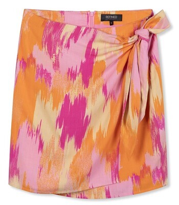 Refined ladies woven wrap skirt ESTELLE pink R2403236373