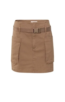 Yaya Woven cargo mini skirt with po LIGHT TAUPE 01-401049-404