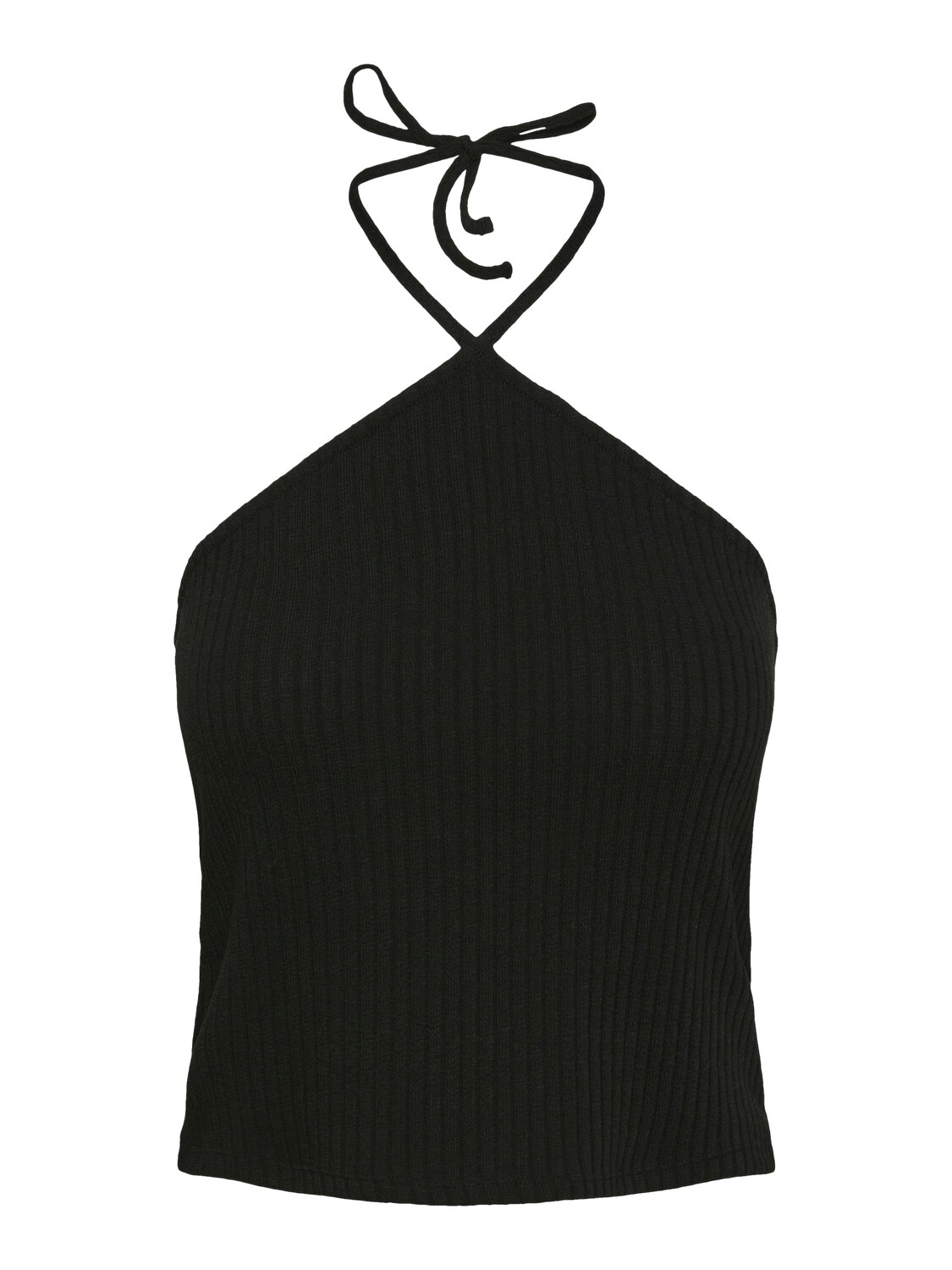 Pieces PCALICIA SL SHORT HALTER NECK TOP B: Black 17145702