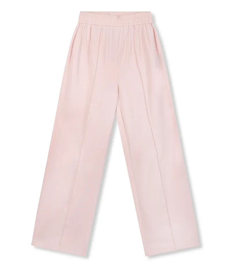 Refined ladies woven striped pants NEYA soft pink R2403150345