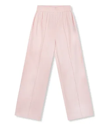 Refined ladies woven striped pants NEYA soft pink R2403150345