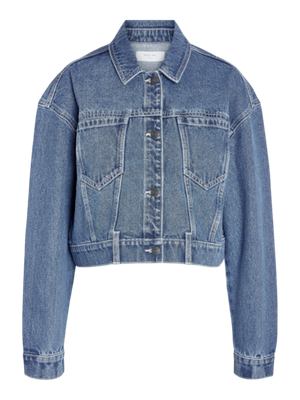 Noisy May NMRONJA L/S CROP DNM JACKET VI433MB: Medium Blue Denim 27029251