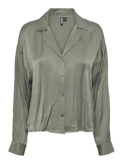 Pieces PCSMILLI LS OVERSIZE SHIRT MPA Hedge Green 17148097