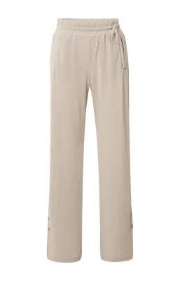 Yaya Jersey wide leg trousers with LIGHT TAUPE 01-309061-405