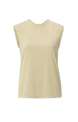 Yaya Sleeveless top with knotted ba LIGHT GREEN 01-709080-405