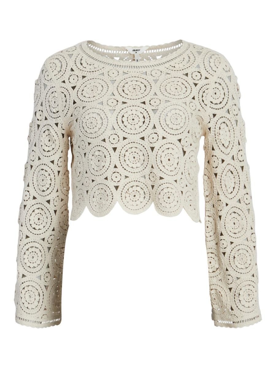 Object OBJRAY L/S KNIT PULLOVER REP Sandshell 23041604