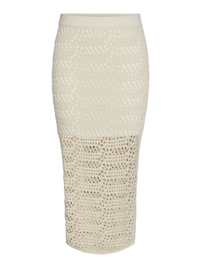 Pieces PCAIA HW LONG KNIT SKIRT BC Birch 17150152
