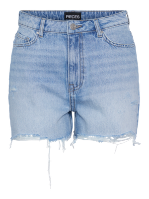 Pieces PCSUMMER HW DEST LB SHORTS NOOS Light Blue Denim 17146747
