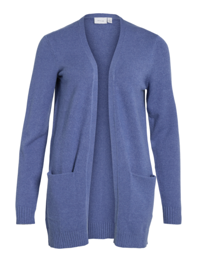 Vila VIRIL OPEN L/S KNIT CARDIGAN - NOOS Bijou Blue/DARK MELA 14044041