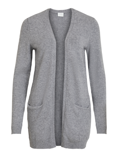 Vila VIRIL OPEN L/S KNIT CARDIGAN - NOOS Medium Grey Melange 14044041