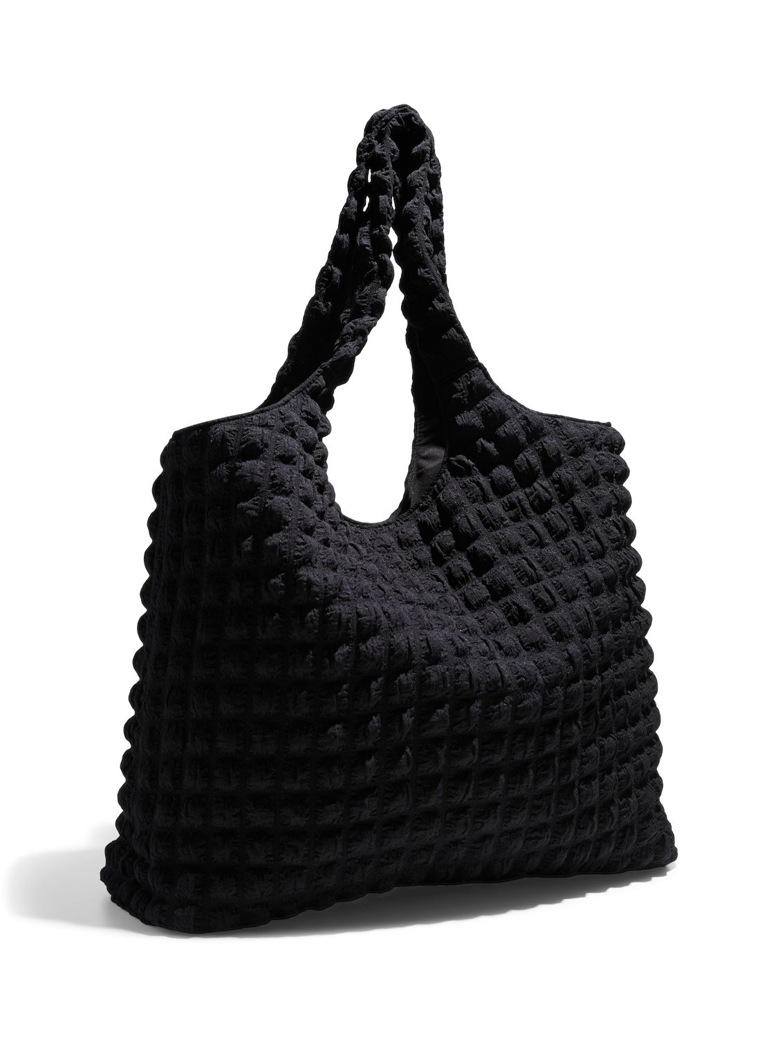 Pieces PCKINNA LARGE WAFFLE SHOPPER Black 17150796