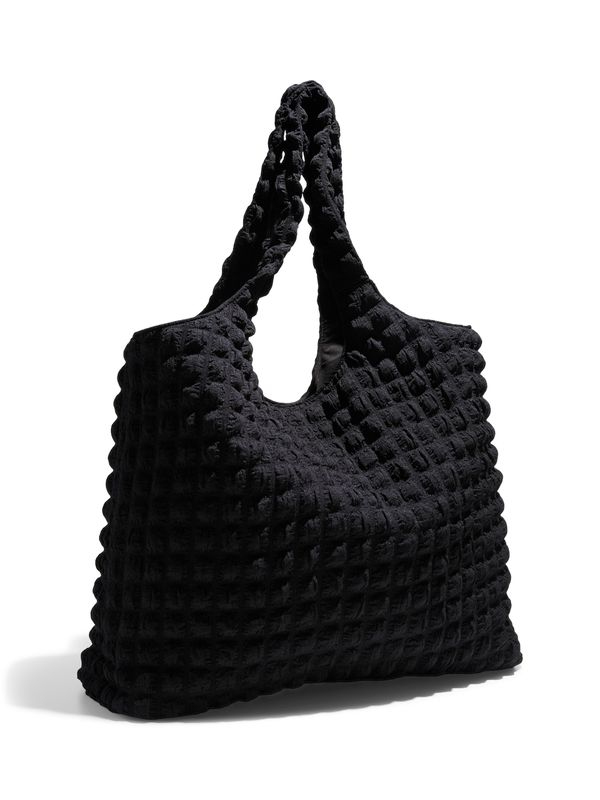 Pieces PCKINNA LARGE WAFFLE SHOPPER Black 17150796