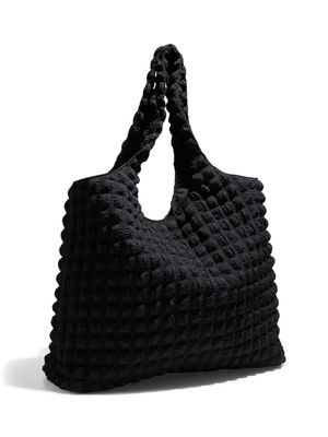 Pieces PCKINNA LARGE WAFFLE SHOPPER Black 17150796