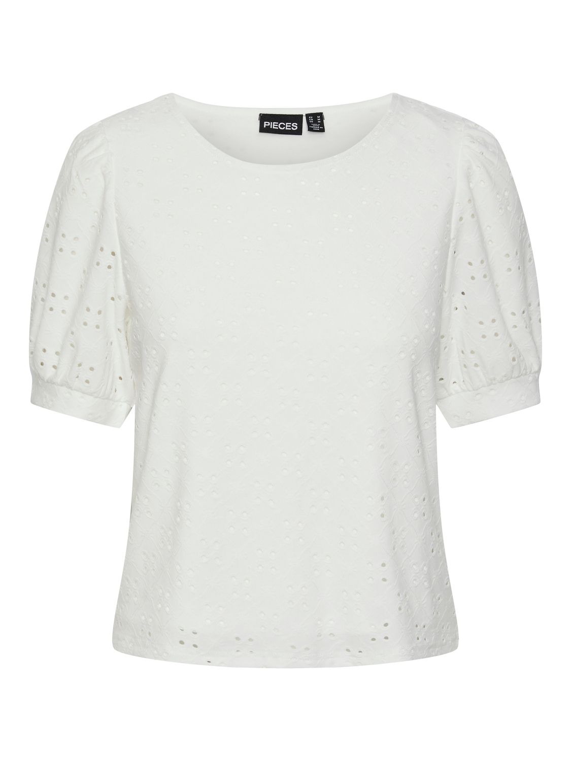 Pieces PCMIMI SS O-NECK TOP BC Bright White 17145519