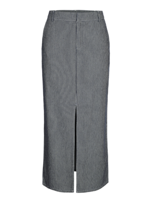 Noisy May NMBLINK NW LONG SLIT SKIRT Navy Blazer/White 27030791