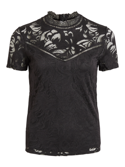 VILA VISTASIA S/S LACE TOP - NOOS Black 14049852