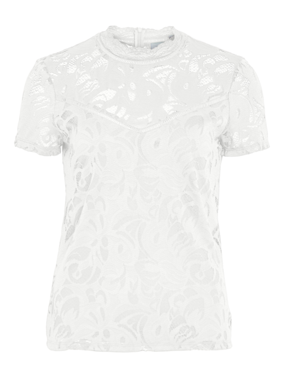 VILA VISTASIA S/S LACE TOP - NOOS Cloud Dancer/TIANA COMBO 14049852