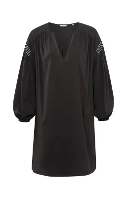 Yaya Longsleeve kaftan dres LICORICE BLACK 01-601140-406