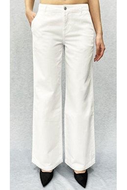 Cup Of Joe Denim wide leg chino White Maxine