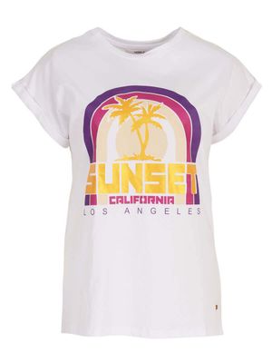 Rebelz T-shirt Dee Wit met magenta REB-1180