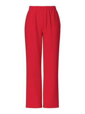 Pieces PCCHILLI SUMMER HW WIDE PANTS NOOS : Poppy Red 17156483