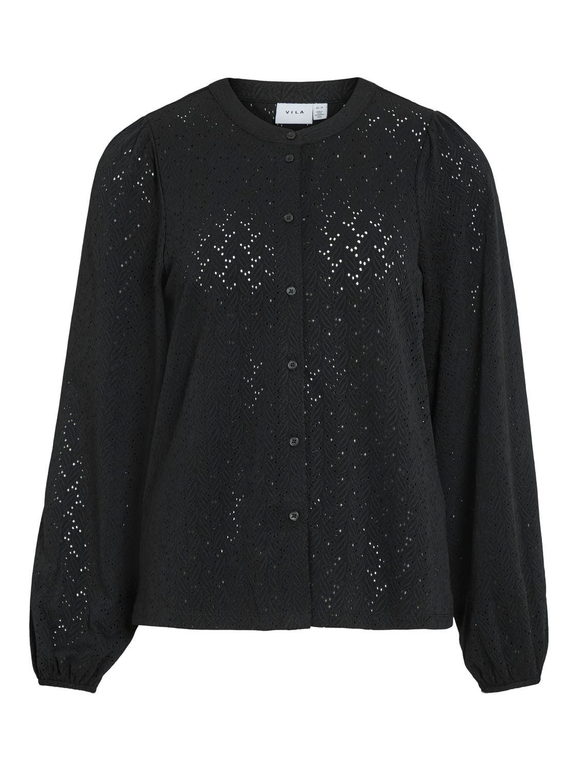 Vila VISIENNA O-NECK L/S SHIRT/R Black Beauty 14098962
