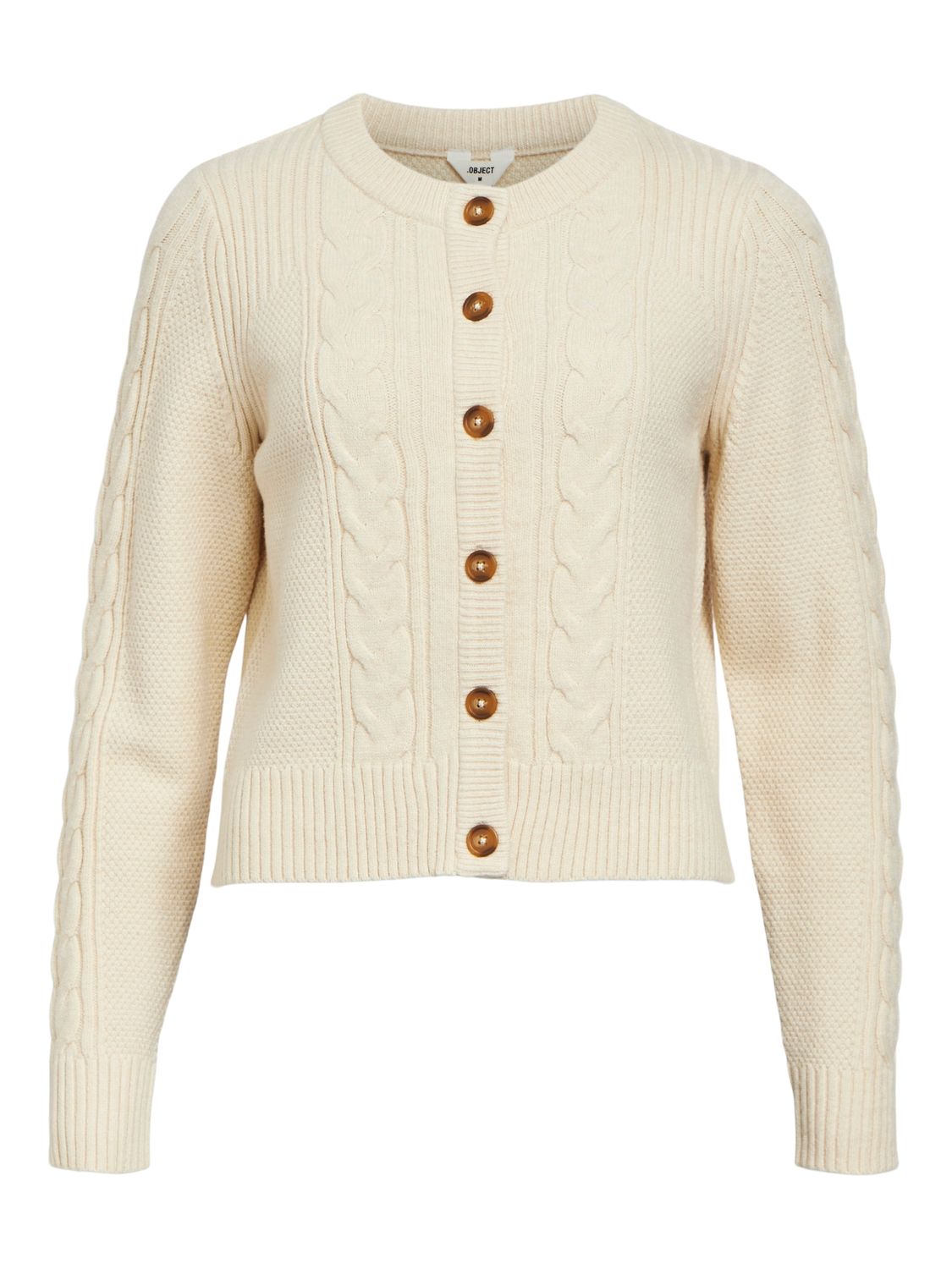 Object OBJDORIS RE L/S KNIT CARDIGAN NOOS Sandshell/Melange 23044626