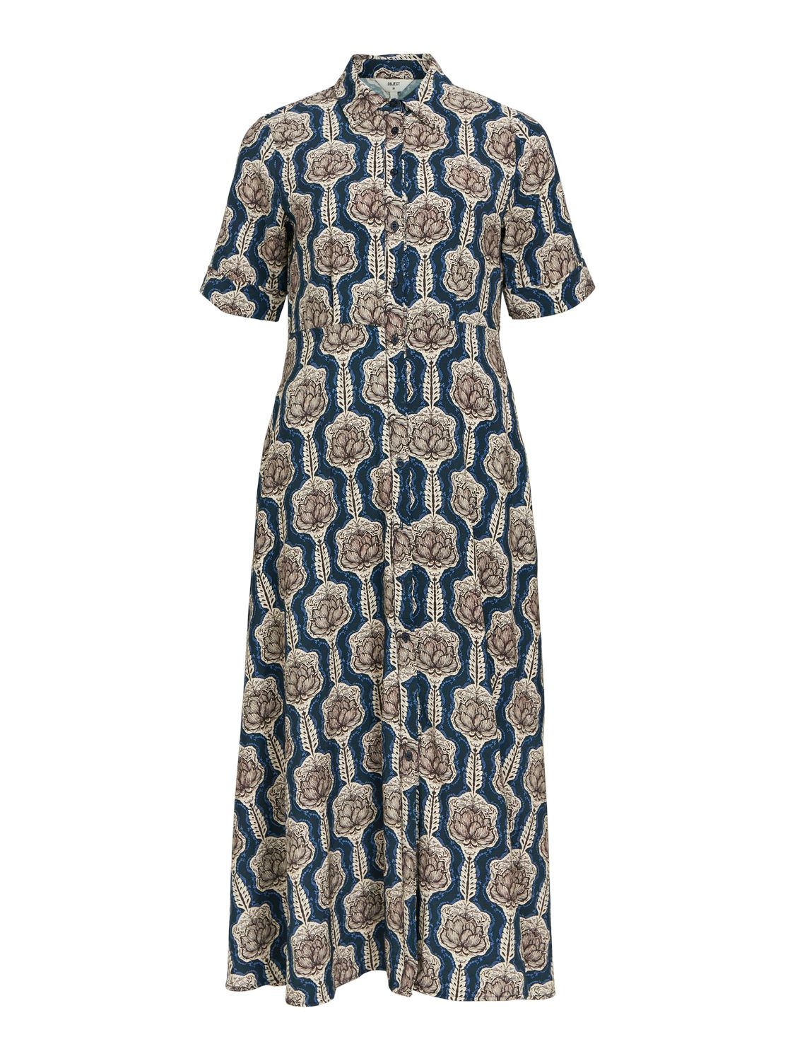 Object OBJEMMI 2/4 LONG SHIRT DRESS 134 Black/White sand 23044973