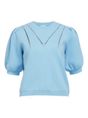Object OBJVARI KNIT 2/4 RE KNIT PULLOVER 1: Airy Blue 23044918