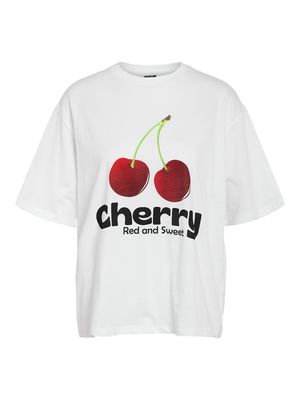 Noisy May NMMILLIE CHERRY S/S T-SHIRTS JRS FW: Bright White/CHERRY 27032630 Noisy May NMMILLIE CHERRY S/S T-SHIRTS JRS FW: Bright White/CHERRY 27032630