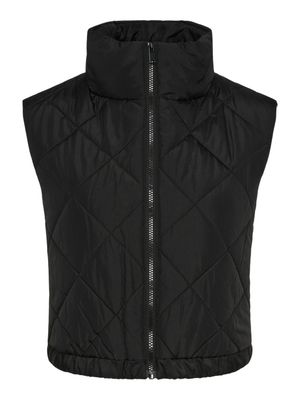 Pieces PCNIPPA QUILTED SHORT VEST BC Black 17151401
