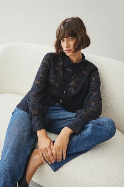 Vila VIFLEMA NEW L/S SHIRT - NOOS Black Beauty 14095900