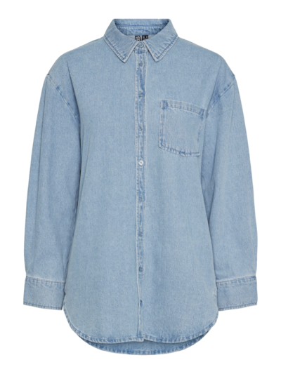 Pieces PCMAISIE LS DENIM SHIRT NOOS BC Medium Blue Denim 17150991