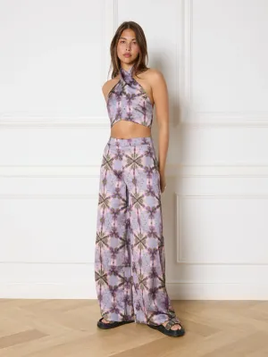 Refined Department Lucia Satin Pants 996 Mid Grey R2407199422