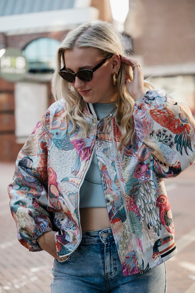 Ambika Bomberjacket Golblin vogel Roze Jody