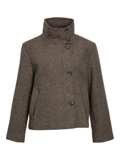 Object OBJRIKI RE SHORT JACKET NOOS Morel/Melange 23044657