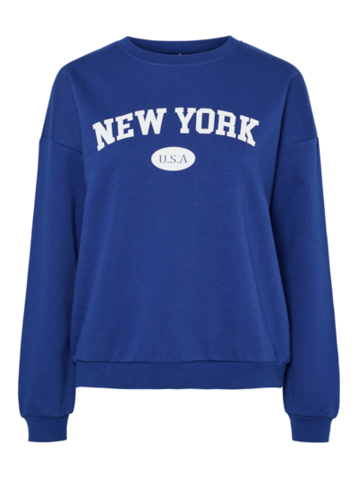 Pieces PCAYA LS OVERSIZE SWEAT MM Bellwether Blue/Brig 17150621
